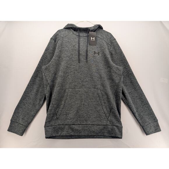 NWT Under Armour Armour Fleece Twist Men's Hoodie in Black size Medium - Picture 3 of 7